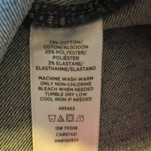 Loft Dark Blue Denim Mini Skirt - Size 12 - Picture 5 of 5